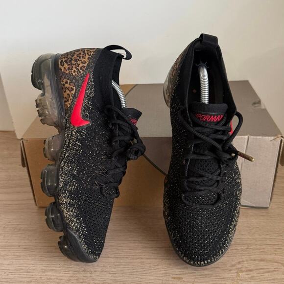 RARE 🔥Nike Air VaporMax Flyknit 2 Cheetah Women Sneakers - SZ 7.5 - Picture 7 of 11